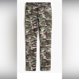 J.Crew Vintage Straight Cargo Pant In Camo- NWT- Faded Vine Green- Size 30 TALL